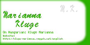 marianna kluge business card